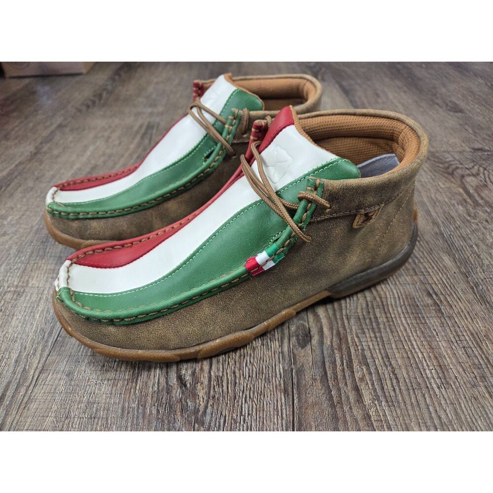 Twisted X Driving Moc Mexican Bomber/Multi Leather Chukka Boots 7.5M Shoes